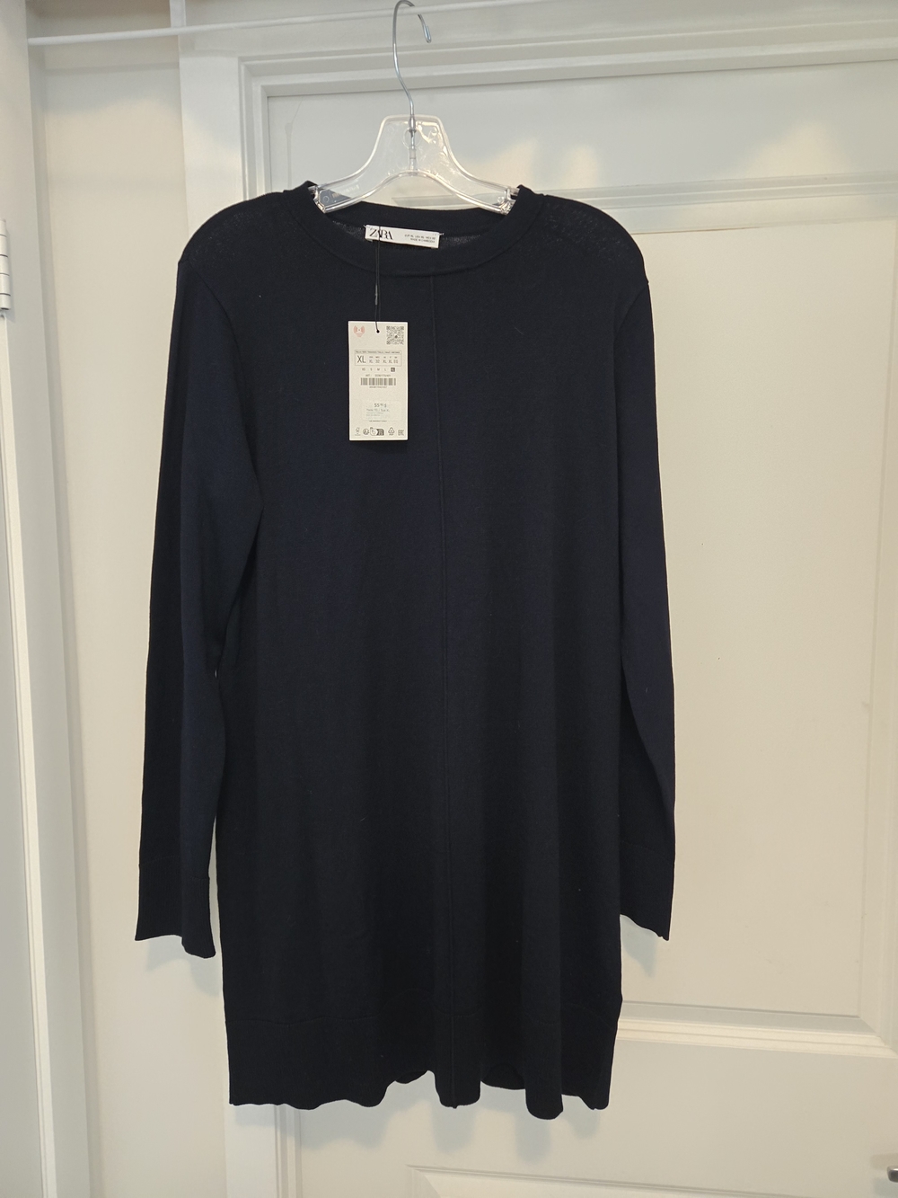 ZARA Black Long Sleeve Knit Sweater Size XL